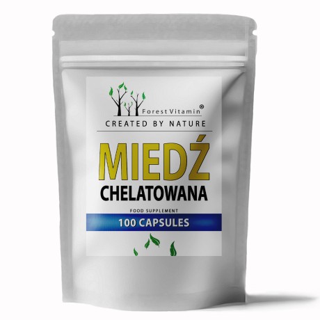 Przejdź do produktu Forest Vitamin® MIEDŹ CHELATOWANA - GLICYNIAN MIEDZI 2 mg - 100 Kapsułek