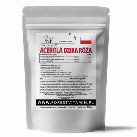 Przejdź do produktu Forest Vitamin® ACEROLA + DZIKA RÓŻA - 100 Kapsułek