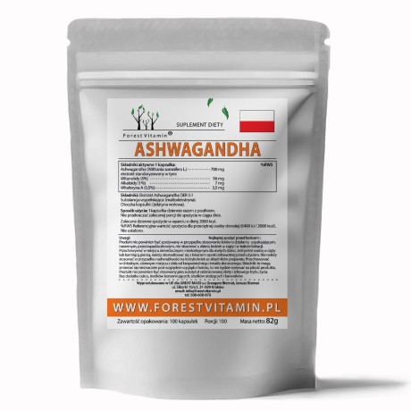 Przejdź do produktu Forest Vitamin® Ashwagandha Ekstrakt 700 mg - 100 Kapsułek