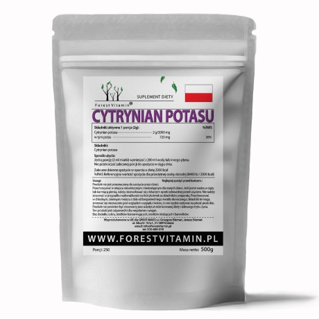 Przejdź do produktu Forest Vitamin® Cytrynian Potasu - 500 gram w Proszku