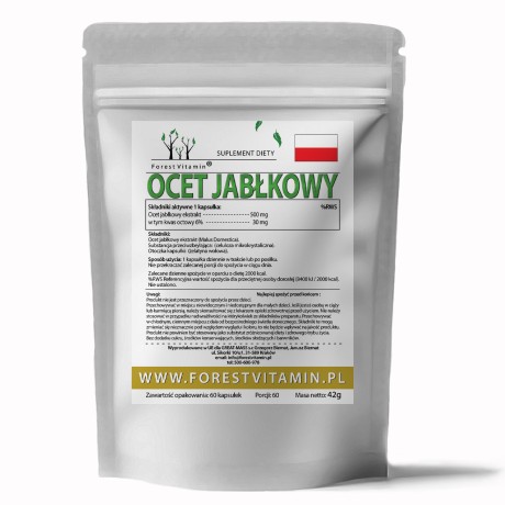 Przejdź do produktu Forest Vitamin® Ocet Jabłkowy Ekstrakt 500 mg - 60 Kapsułek