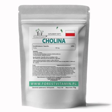 Przejdź do produktu Forest Vitamin® CHOLINA - Dwuwinian Choliny 500 mg - 100 Kapsułek