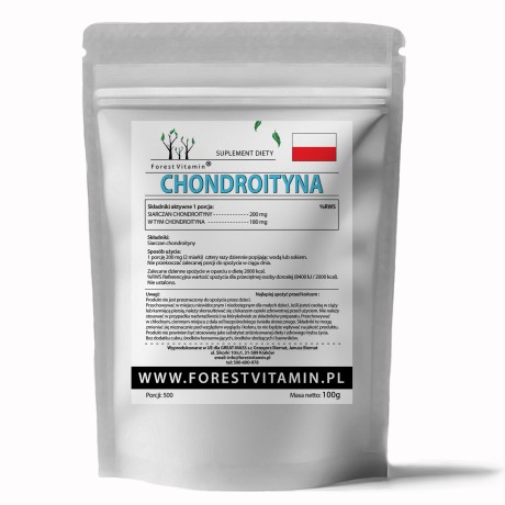 Przejdź do produktu Forest Vitamin® Chondroityna 100 gram w Proszku