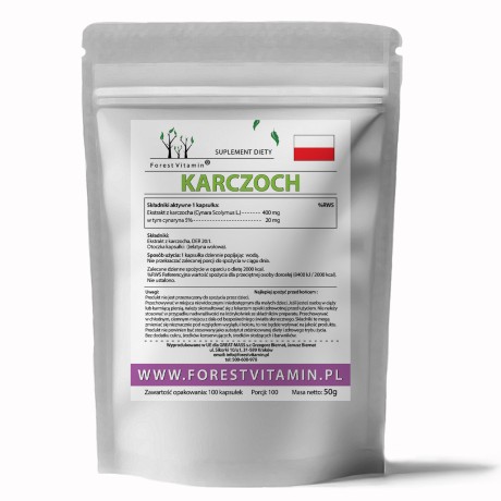 Przejdź do produktu Forest Vitamin® Esktrakt z Karczocha 400 mg - 100 Kapsułek
