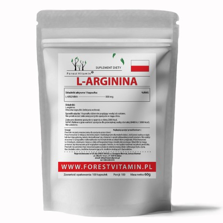 Przejdź do produktu Forest Vitamin® L-Arginina 500 mg - 100 Kapsułek
