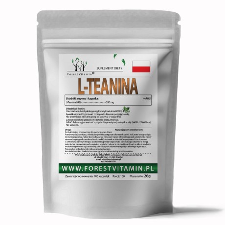 Przejdź do produktu Forest Vitamin® L-Teanina 200 mg - 100 Kapsułek