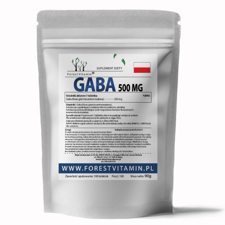 Przejdź do produktu Forest Vitamin® GABA 500 mg - 100 Tabletek