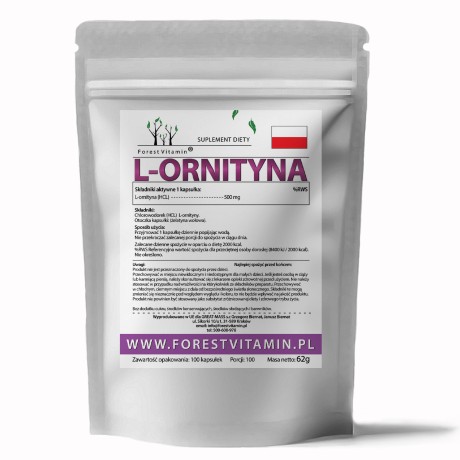 Przejdź do produktu Forest Vitamin® L-Ornityna HCL 500 mg - 100 Kapsułek
