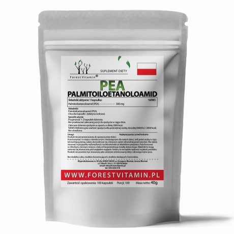 Przejdź do produktu Forest Vitamin® Palmitoiloetanolamid (PEA) 300 mg - 100 Kapsułek
