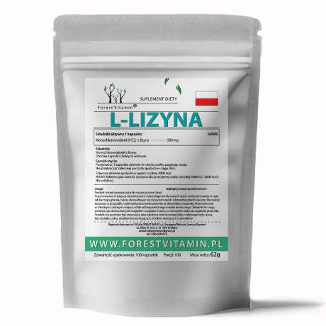 Przejdź do produktu Forest Vitamin® L-Lizyna HCL 500 mg - 100 Kapsułek