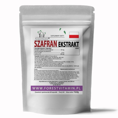 Przejdź do produktu Forest Vitamin® Ekstrakt z Szafranu 30 mg - 60 Kapsułek