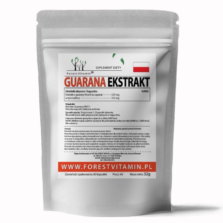 Przejdź do produktu Forest Vitamin® Guarana Ekstrakt 525 mg - 60 Kapsułek