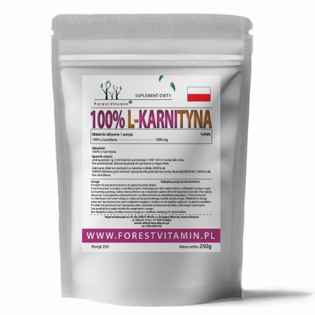 Przejdź do produktu Forest Vitamin® L-Karnityna 1000 mg - 250 gramów w Proszku