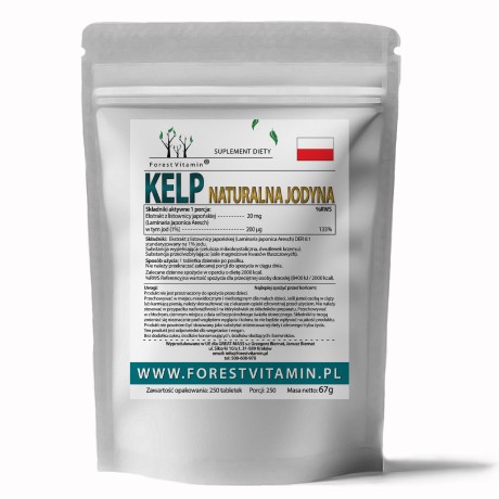 Przejdź do produktu Forest Vitamin® KELP Ekstrakt Naturalna Jodyna 200 µg - 250 Tabletek