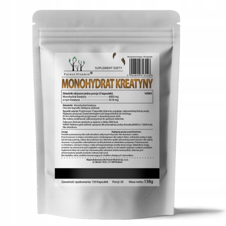 Przejdź do produktu Forest Vitamin - Monohydrat Kreatynty 150 kapsułek 