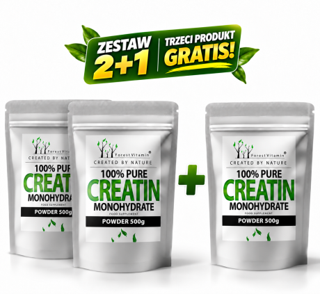 Przejdź do produktu Forest Vitamin - Monohydrat Kreatyny 500g  2+1